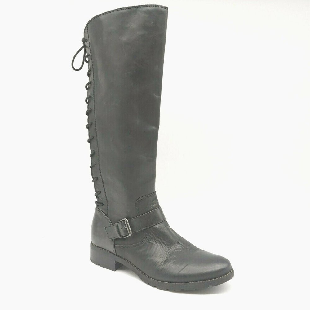 Sofft Knee High Back LaceUp Riding Boot 6 New